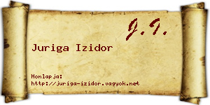 Juriga Izidor névjegykártya